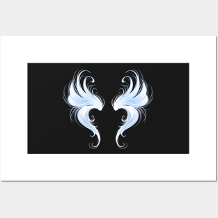 Angels Wings on Black Background ( Third ) Posters and Art